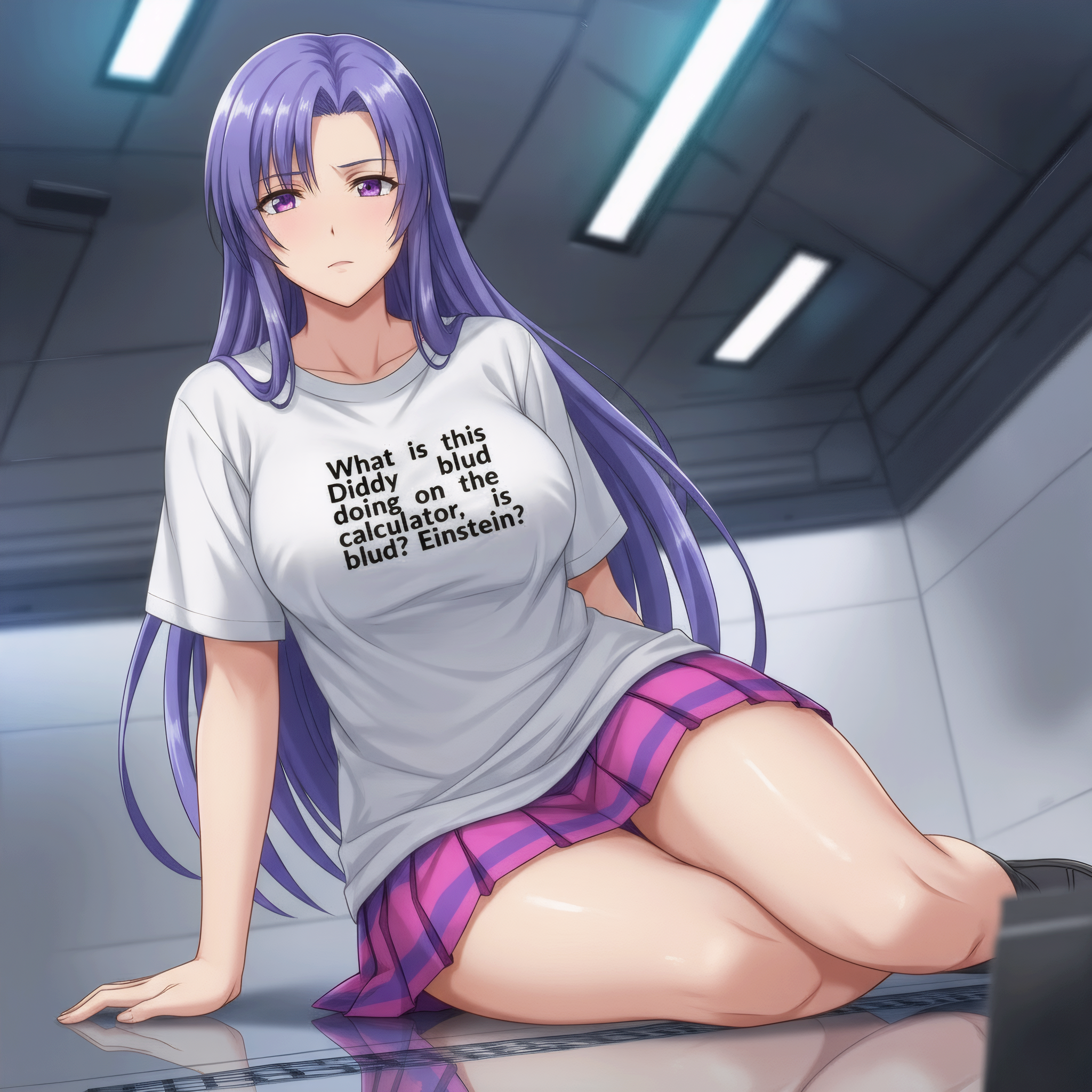 WHAT IS THIS DIDDY BLUD DOING ON THE CALCULATOR, IS BLUD? EINSTEIN? T-SHIRT (100% RING-SPUN COTTON) Funny Tee, Unisex