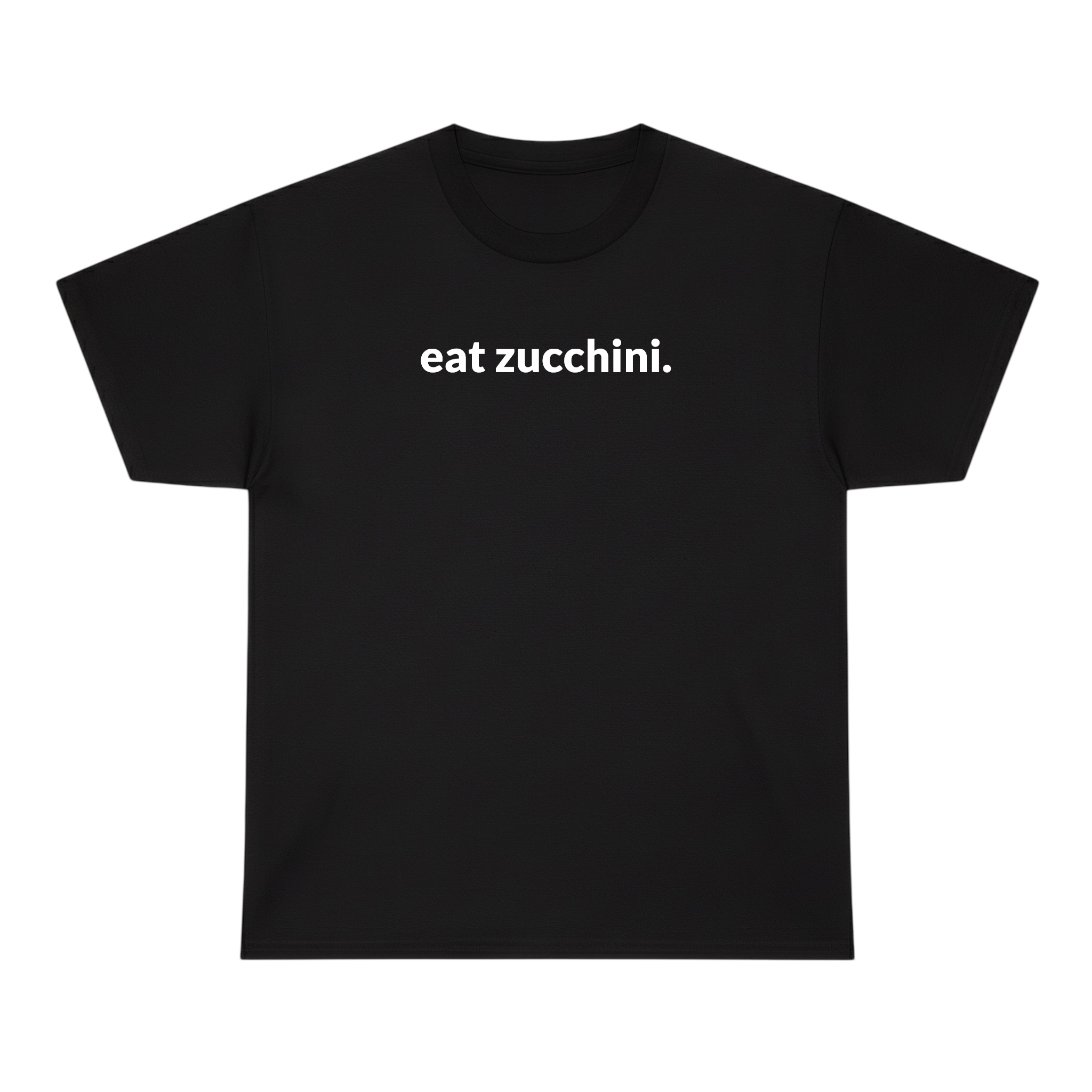 EAT ZUCCHINI T-SHIRT (100% RING-SPUN COTTON), FUNNY TEE Unisex Fabric